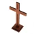 Krzyż stojący prosty ciemny brąz 18 cm